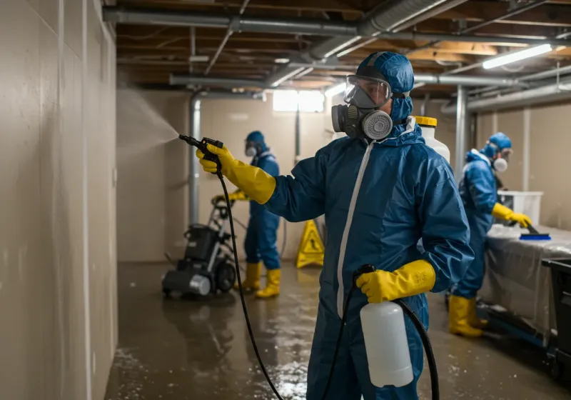 Basement Sanitization and Antimicrobial Treatment process in Hughes, AR